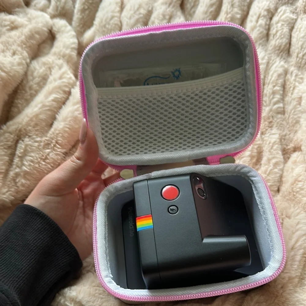 Polaroid Black Instant Camera with White Case